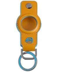 Piquadro - Porte-Clés Airtag En Cuir - Lyst