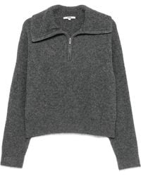 Maje - Pull À Col Montant Zippé - Lyst