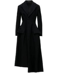 Yohji Yamamoto - Manteau Asymétrique Milled À Simple Boutonnage - Lyst