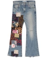 Junya Watanabe - Vaqueros Con Efecto Envejecido Y Diseño Patchwork - Lyst