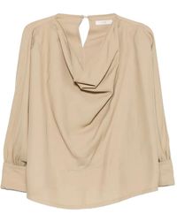 Co. - Draped Long-Sleeve Top - Lyst