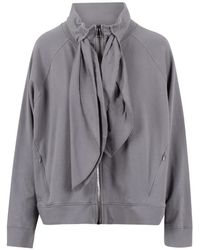 NOUMENO CONCEPT - Tie-Neck Pleated-Back Jacket - Lyst