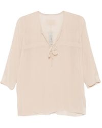 Private 0204 - Tie-Neck Blouse - Lyst