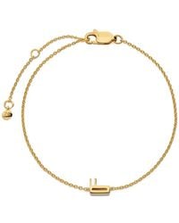 Monica Vinader - Initial F Chain Bracelet - Lyst