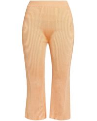 Jil Sander - Ribbed-Panel Cropped Trousers - Lyst