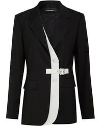KARL LAGERFELD - Blazer Met Contrasterende Revers En Ceintuur - Lyst