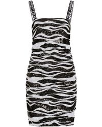 Dolce & Gabbana - Vestido corto con motivo de cebra - Lyst
