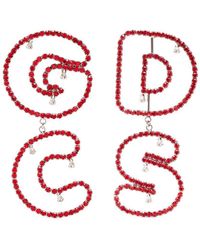 Gcds Bead-embellished Drop Earrings - Red