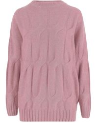 Allude - Cable-Knit Round-Neck Sweater - Lyst