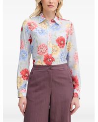 GANT - Floral-Print Long-Sleeve Shirt - Lyst