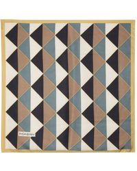 Saint Laurent - Geometric-print Silk Scarf - Lyst