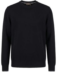 Peserico - Contrast-Trim Crew-Neck Sweater - Lyst