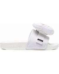adidas - Adilette Logo-Strap Slides - Lyst