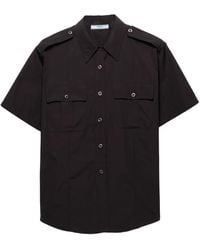 Prada - Short-Sleeved Poplin Shirt - Lyst