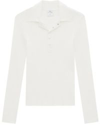 Courreges - Ribbed-Knit Polo Shirt - Lyst