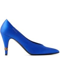 Versace - Gianni Satin Pumps 90 Mm - Lyst