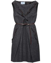 Prada - Minikleid mit Gürtel - Lyst