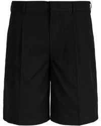 Emporio Armani - Wide-leg Cotton Shorts - Lyst