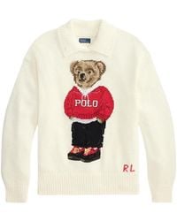 Polo Ralph Lauren - Polo Bear Linen-Cotton Sweater - Lyst