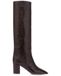 Paris Texas - Anja Crocodile-Embossed Leather Boots - Lyst