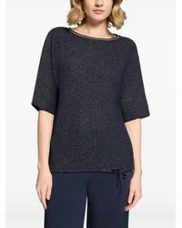 Betty Barclay - Metallic-Thread Open-Knit Sweater - Lyst