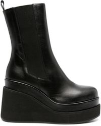 Paloma Barceló - 105mm Leather Wedge Ankle Boots - Lyst
