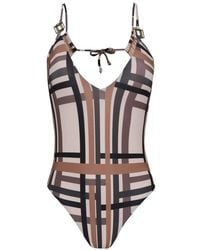 Amir Slama - Check-Pattern Swimsuit - Lyst