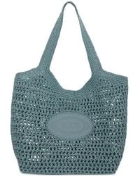 Tod's - Sac Cabas En Crochet À Patch Logo - Lyst