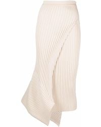 Stella McCartney - Asymmetric Ribbed-knit Skirt - Lyst