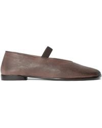 Lemaire - Strap Leather Ballet Flats - Lyst