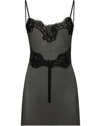 Dolce & Gabbana - Lace-Trimmed Tank Top - Lyst