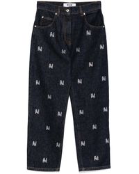 MSGM - Jeans Verfraaid Met Kristallen - Lyst