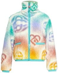 CASABLANCA - Monogram-Pattern Zip-Up Jacket - Lyst