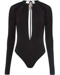 Marine Serre - Draped Keyhole Bodysuit - Lyst