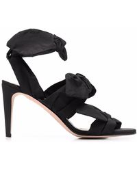 Red(V) - Bow-Straps Heeled Sandals - Lyst