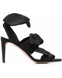 Red(V) - Bow-Straps Heeled Sandals - Lyst