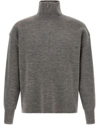Ma'ry'ya - Half-Zip Dropped-Shoulder Sweater - Lyst