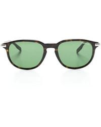 Montblanc - Tortoiseshell Round-Frame Sunglasses - Lyst