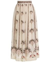 Agua Bendita - Tangelo Andes Floral-Print Maxi Skirt - Lyst