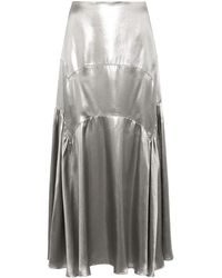 Lanvin - Metallic Long Skirt - Lyst