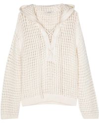 Dorothee Schumacher - Open-Knit Hooded Sweater - Lyst