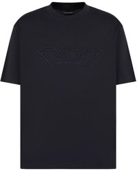 Emporio Armani - Camiseta con logo en relieve - Lyst