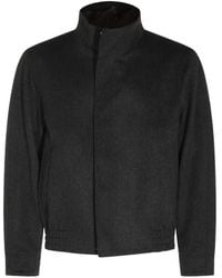 Lardini - Virgin Wool High-Neck Jacket - Lyst