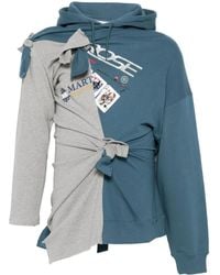 Martine Rose - Asymmetrical Tie-Detail Cotton Hoodie - Lyst