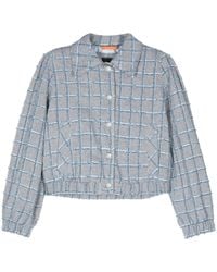 BOSS - Check-Pattern Tweed Jacket - Lyst