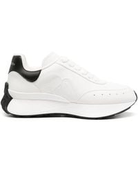Alexander McQueen - Black And White Sprint Runner Sneakers - Lyst