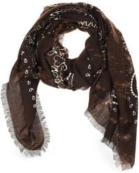 Destin - Paisley-Print Frayed-Edge Scarf - Lyst