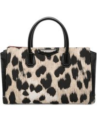 Givenchy - Kleine Antigona Catchall Tasche Aus Leopardenjacquard - Lyst