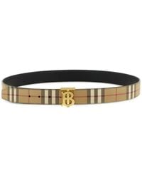 Burberry - Check Tb Omkeerbare Riem - Lyst