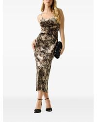 Guess - Slip Dress Midi Con Estampado De Piel De Serpiente - Lyst